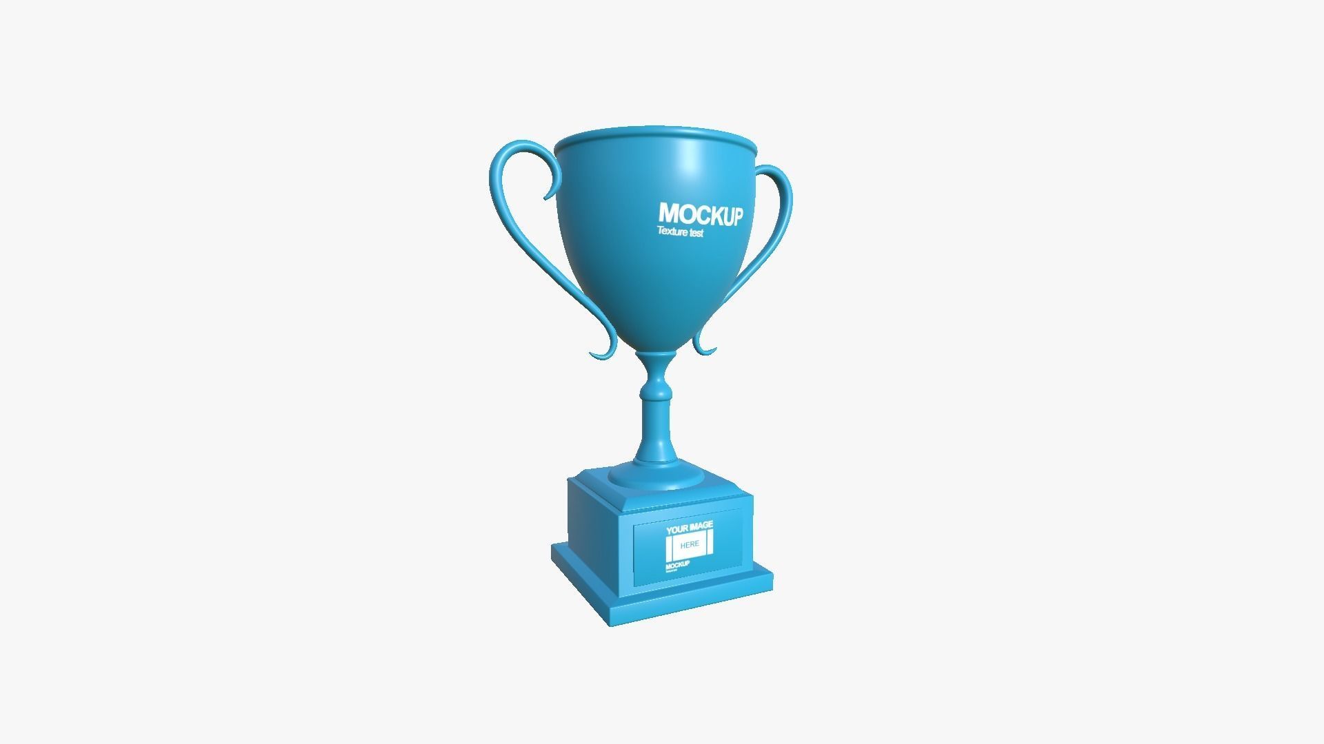 Trophy Award A01 - Blank Mock Up Basic Template Low-poly 3D model_3