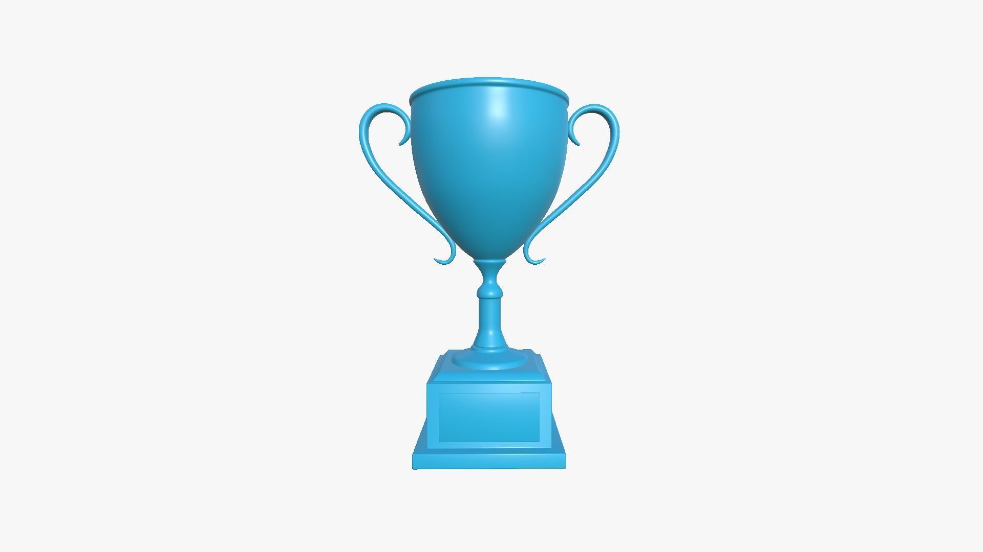 Trophy Award A01 - Blank Mock Up Basic Template Low-poly 3D model_1