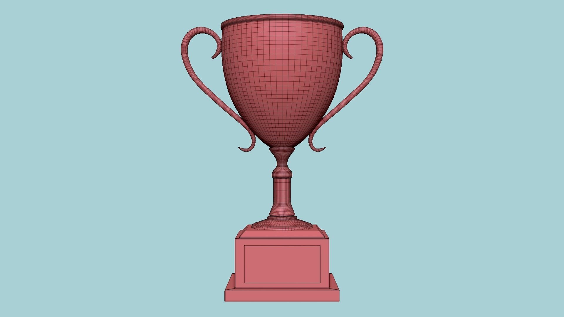 Trophy Award A01 - Blank Mock Up Basic Template Low-poly 3D model_24