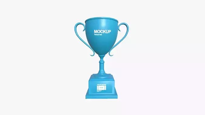 Trophy Award A01 - Blank Mock Up Basic Template Low-poly 3D model