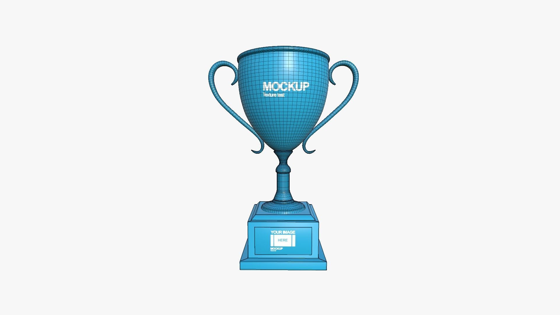 Trophy Award A01 - Blank Mock Up Basic Template Low-poly 3D model_5