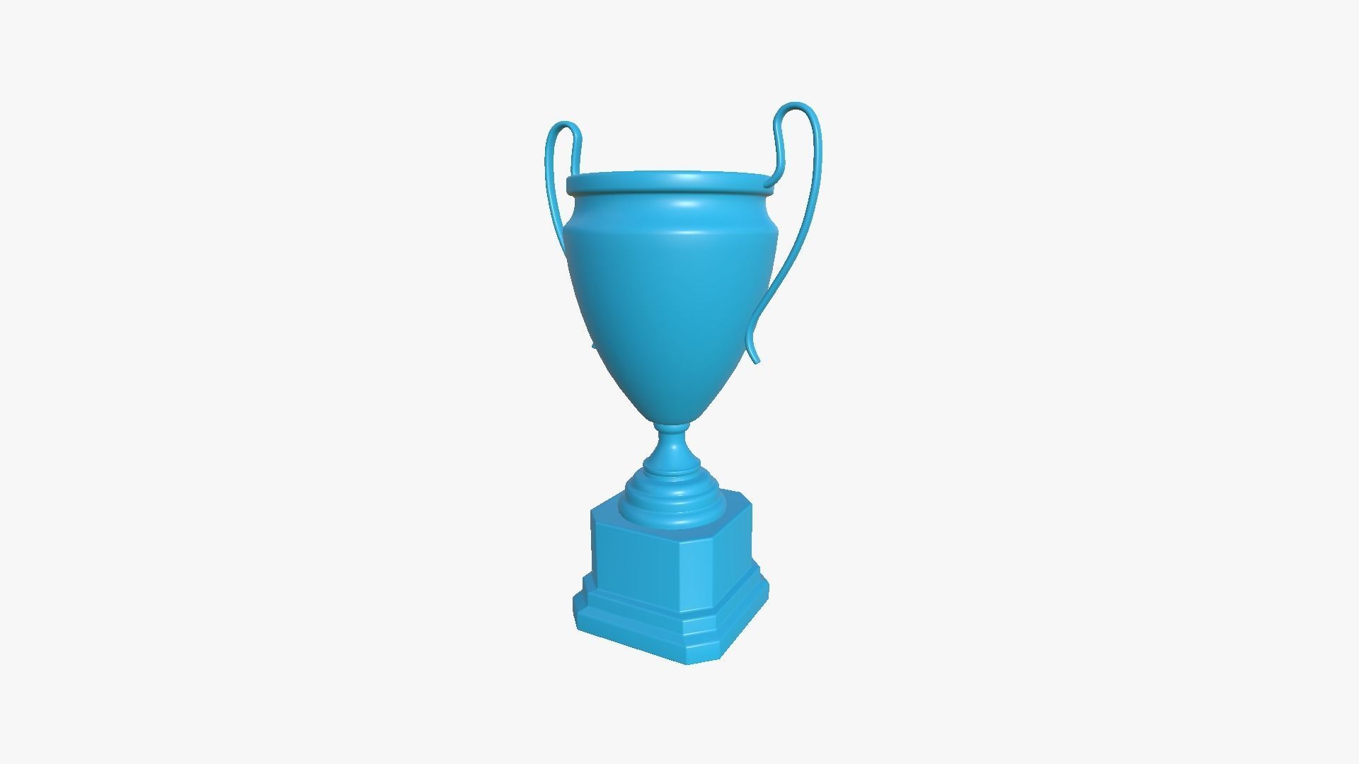 Trophy Award A02 - Blank Mock Up Basic Template Low-poly 3D model_6