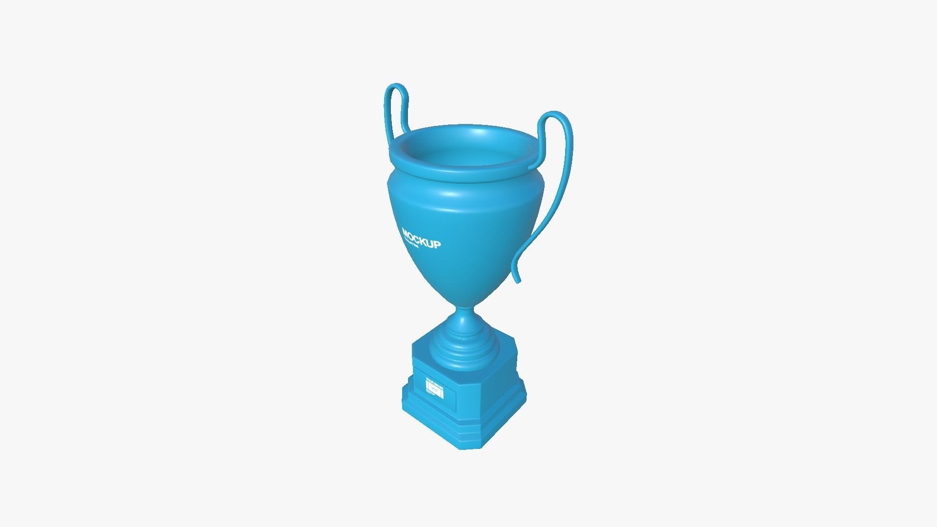 Trophy Award A02 - Blank Mock Up Basic Template Low-poly 3D model_3