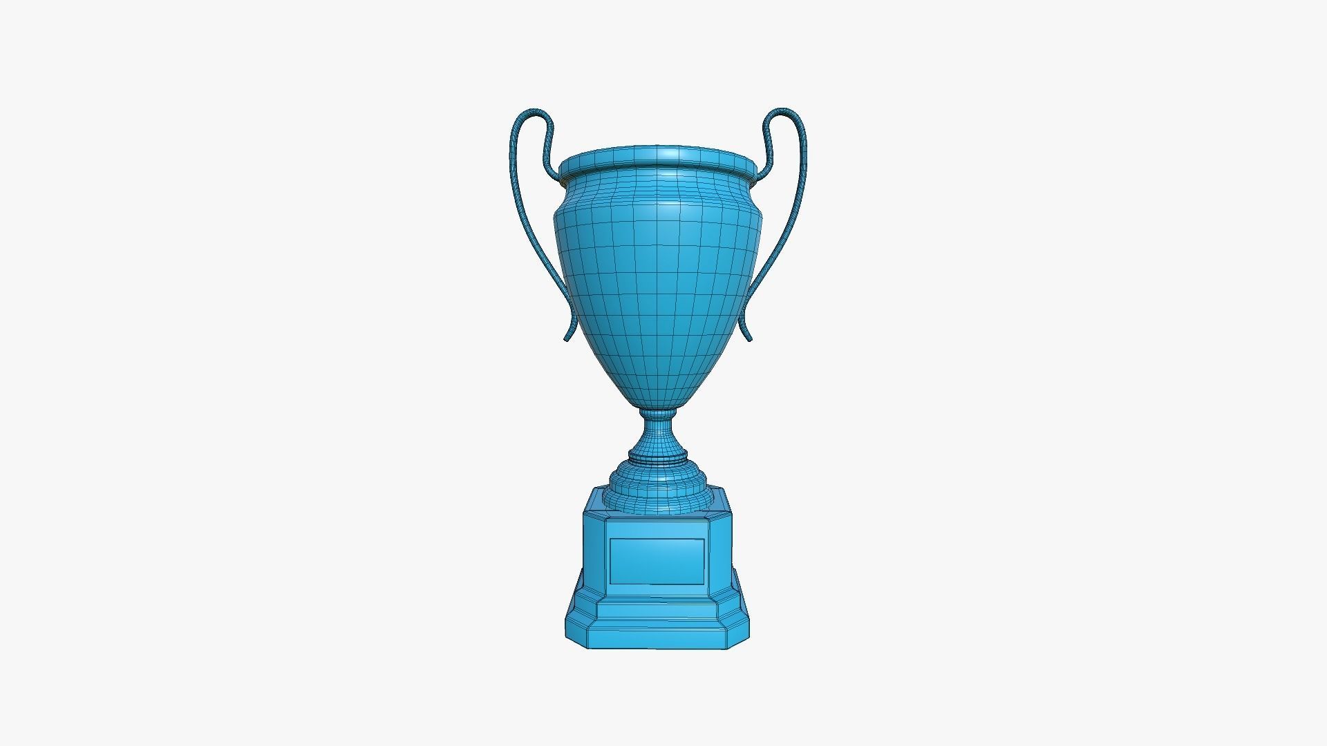 Trophy Award A02 - Blank Mock Up Basic Template Low-poly 3D model_7