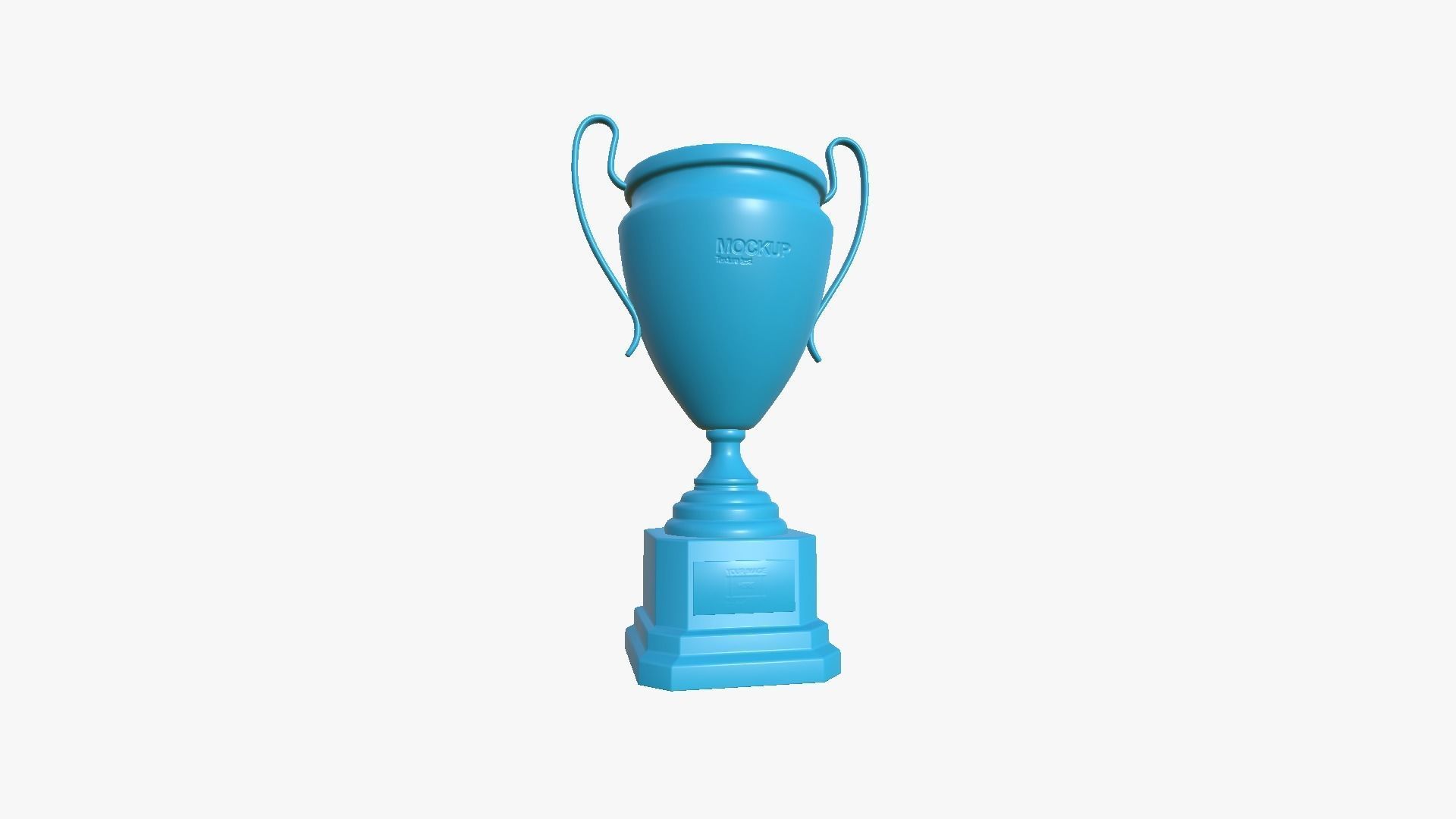 Trophy Award A02 - Blank Mock Up Basic Template Low-poly 3D model_2