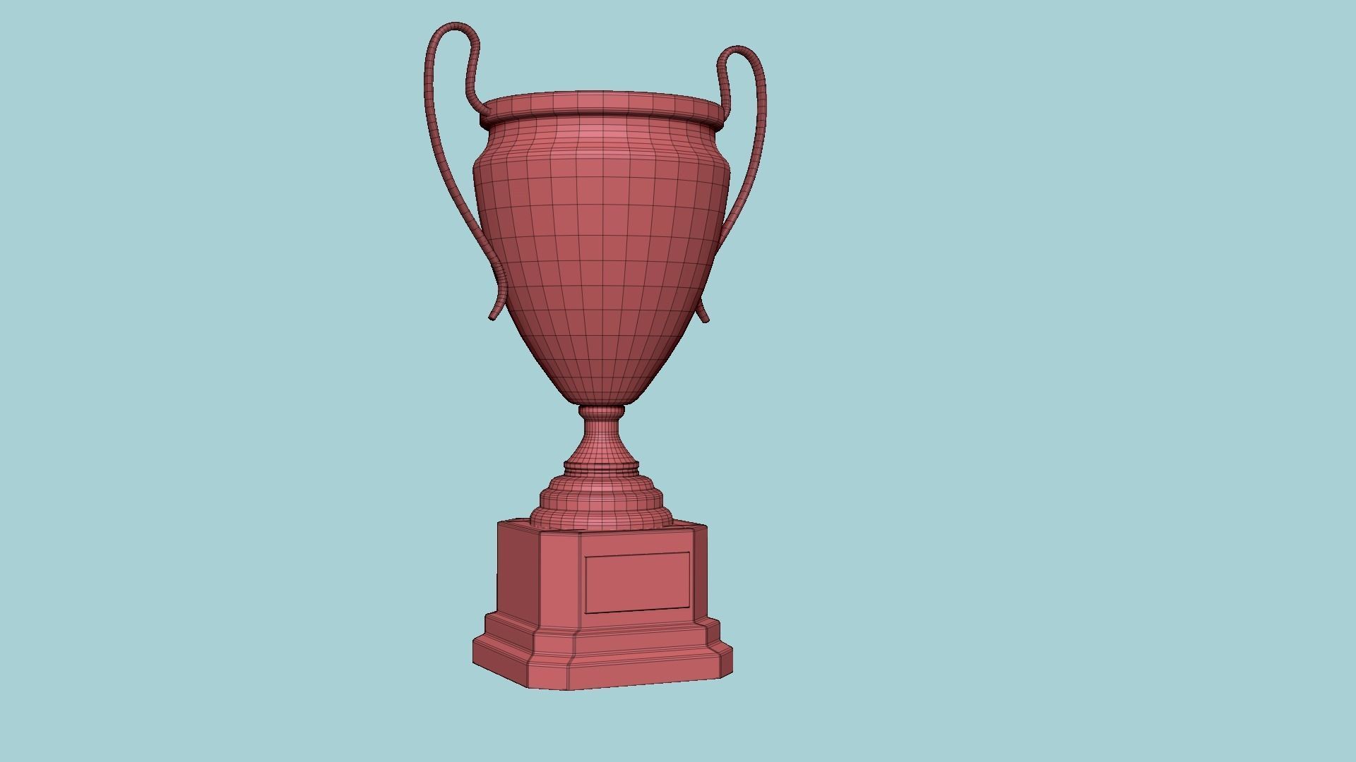 Trophy Award A02 - Blank Mock Up Basic Template Low-poly 3D model_22