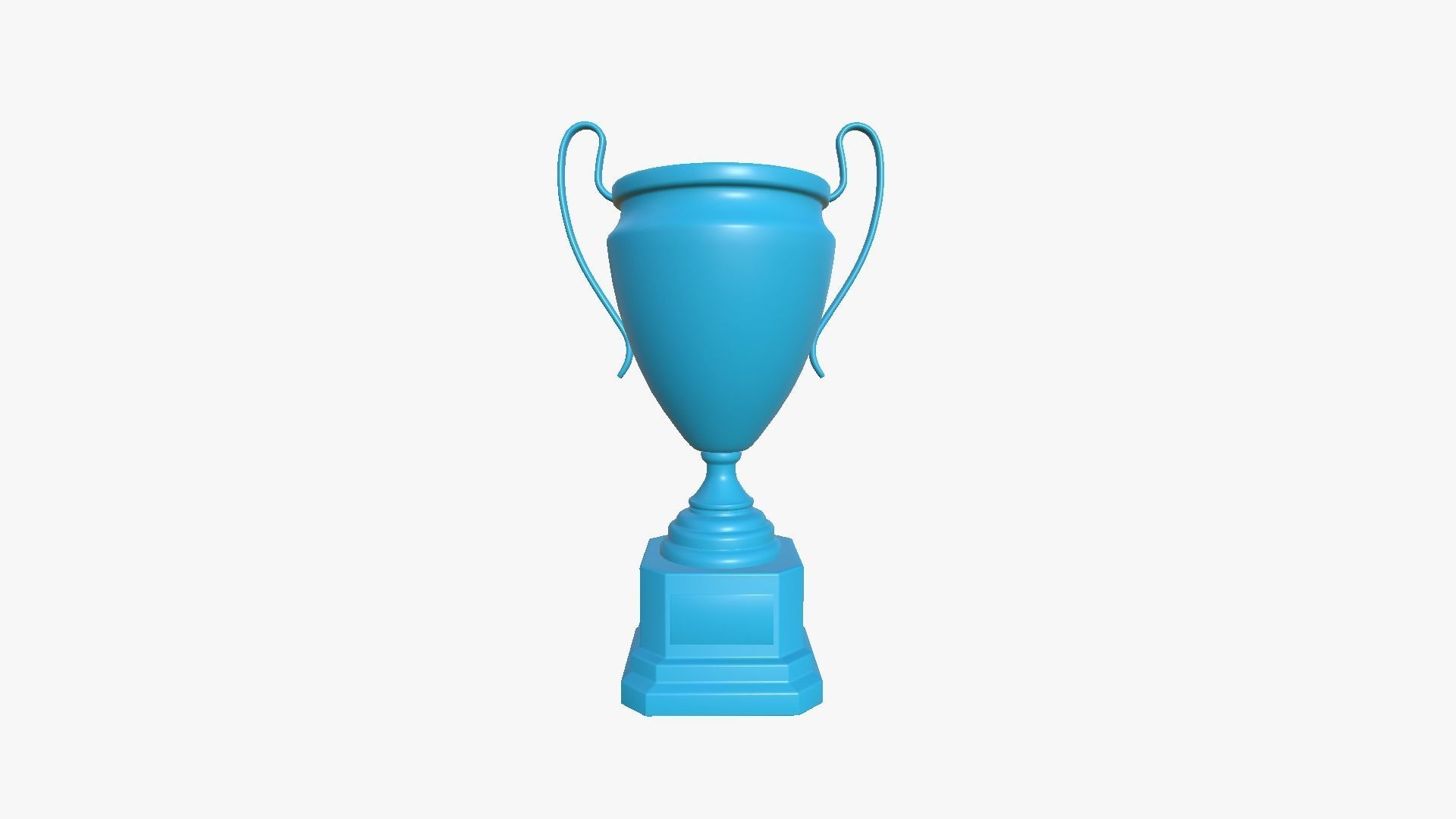 Trophy Award A02 - Blank Mock Up Basic Template Low-poly 3D model_1