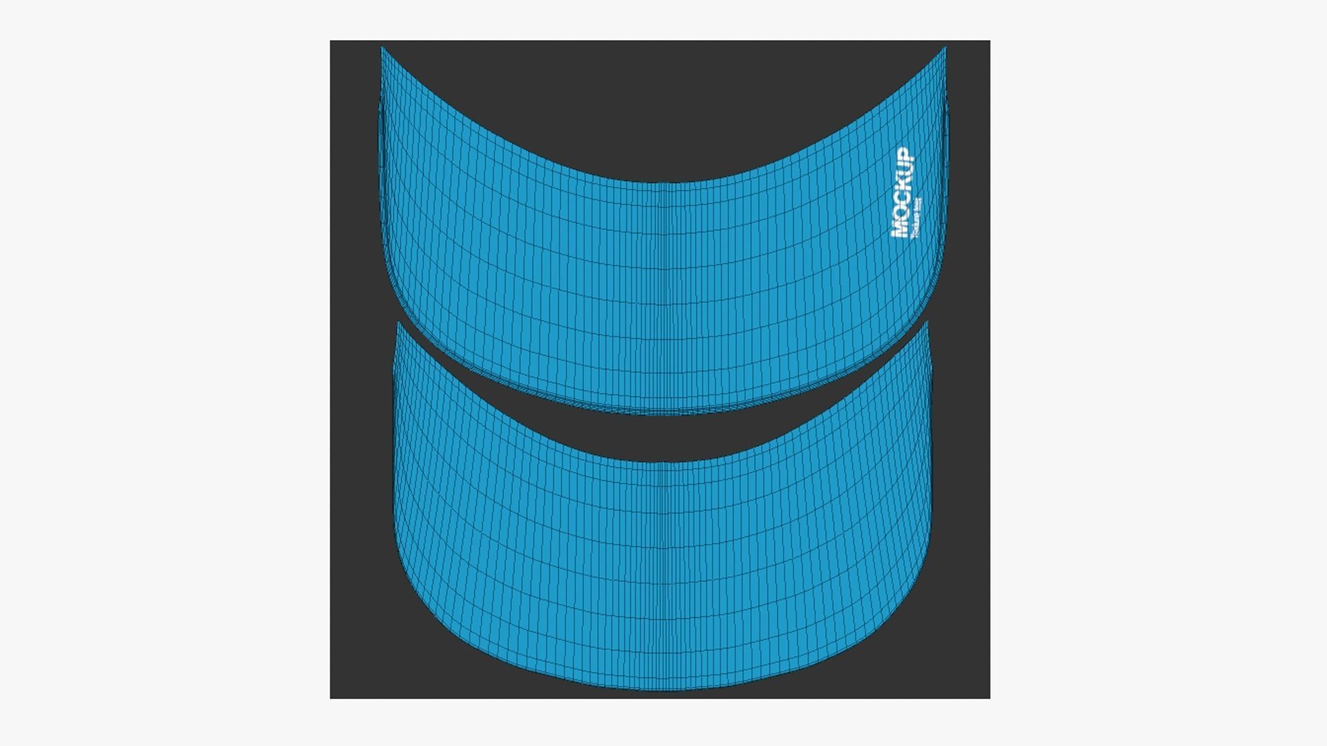 Baseball Cap A01 - Blank Mock Up Basic Template 3D model_2