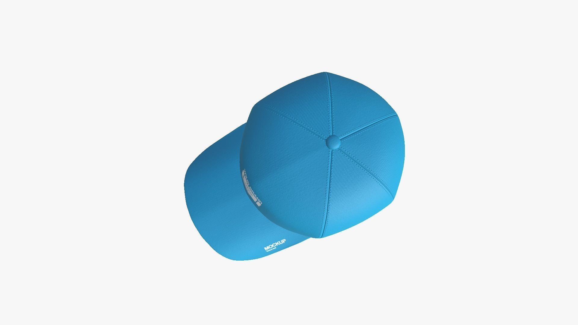 Baseball Cap A01 - Blank Mock Up Basic Template 3D model_16