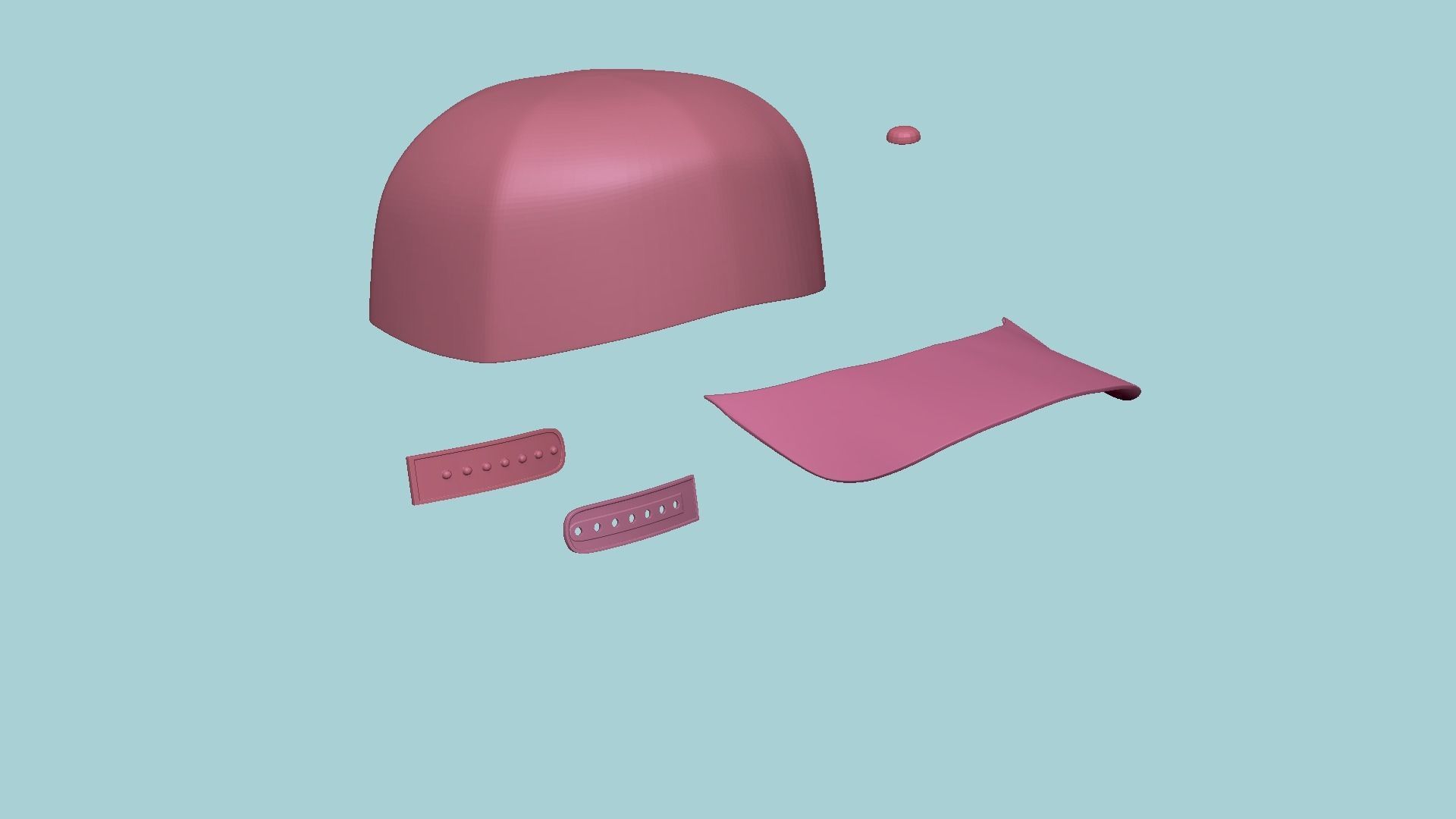 Baseball Cap A01 - Blank Mock Up Basic Template 3D model_24
