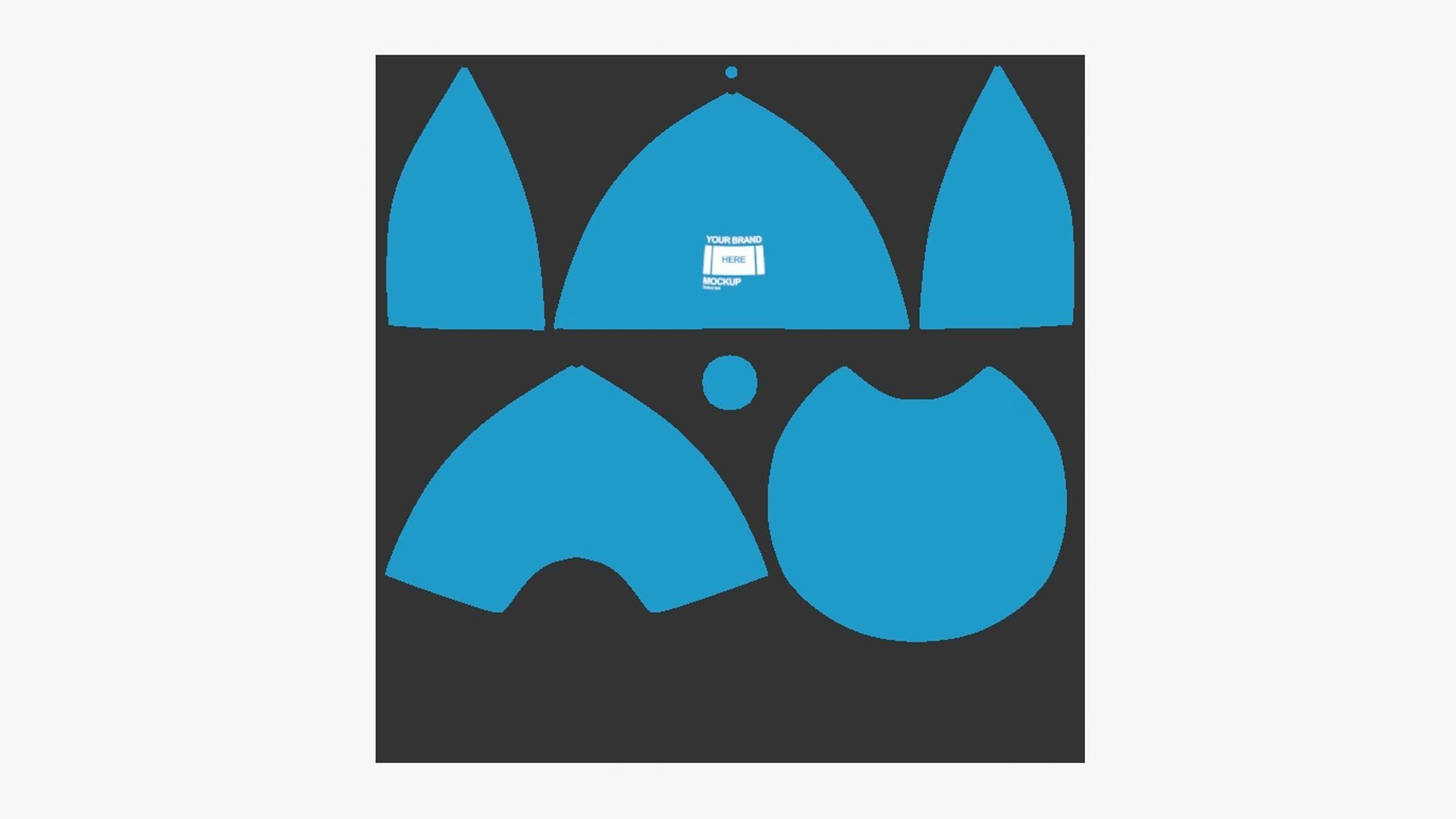 Baseball Cap A01 - Blank Mock Up Basic Template 3D model_6