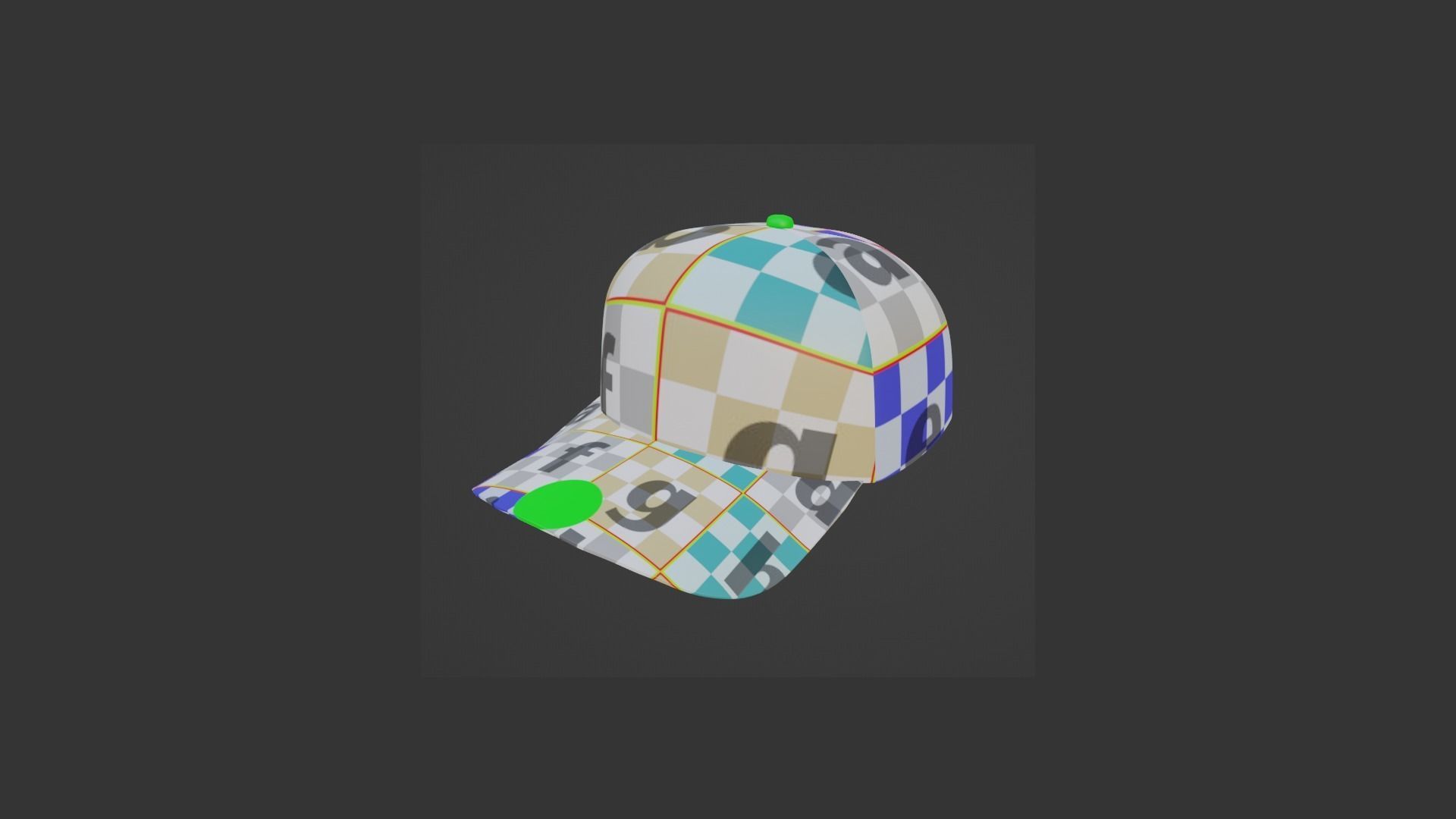 Baseball Cap A01 - Blank Mock Up Basic Template 3D model_8