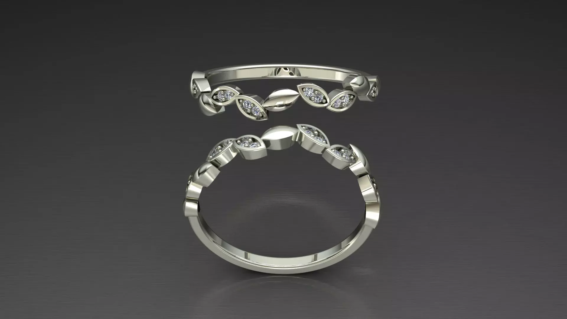 Minimal Leaf Ring 3D print model