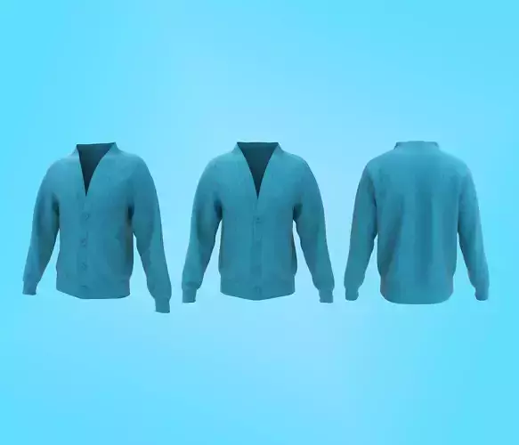 Men V-Neck Cardigan