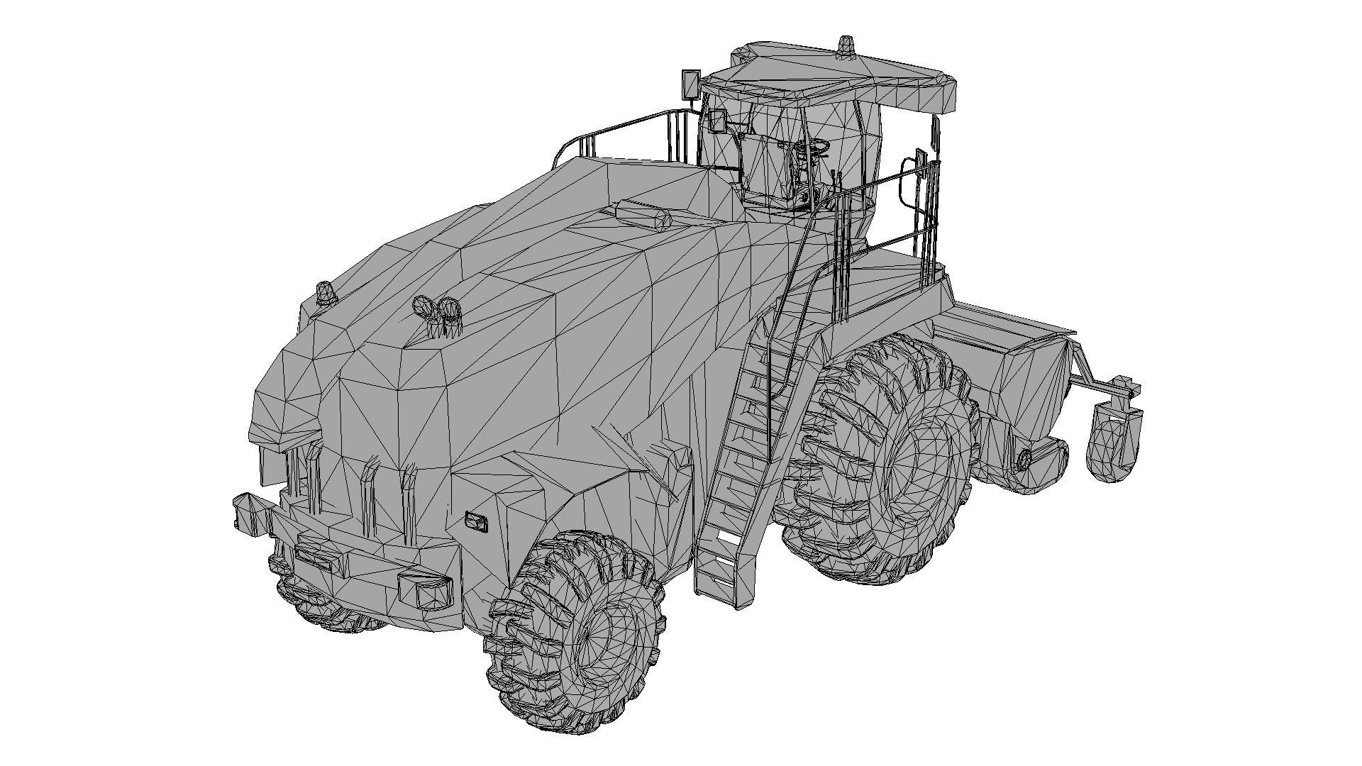 Combine Truck Low-poly 3D model_6