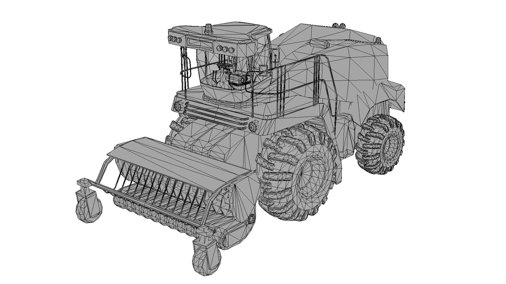 Combine Truck Low-poly 3D model_5