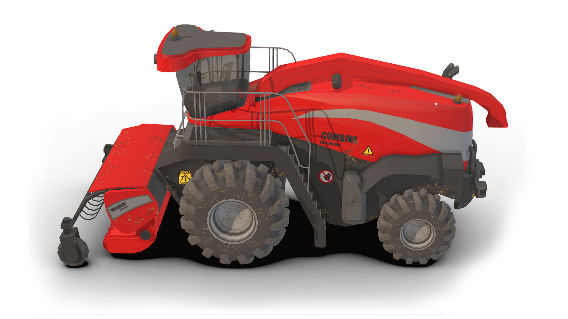 Combine Truck Low-poly 3D model_4