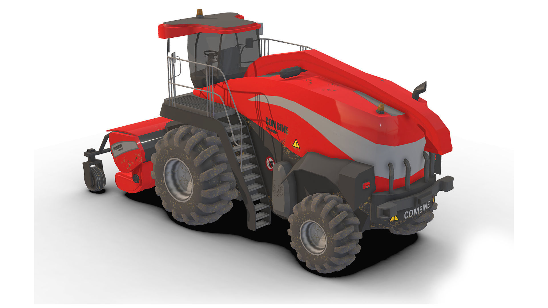 Combine Truck Low-poly 3D model_3