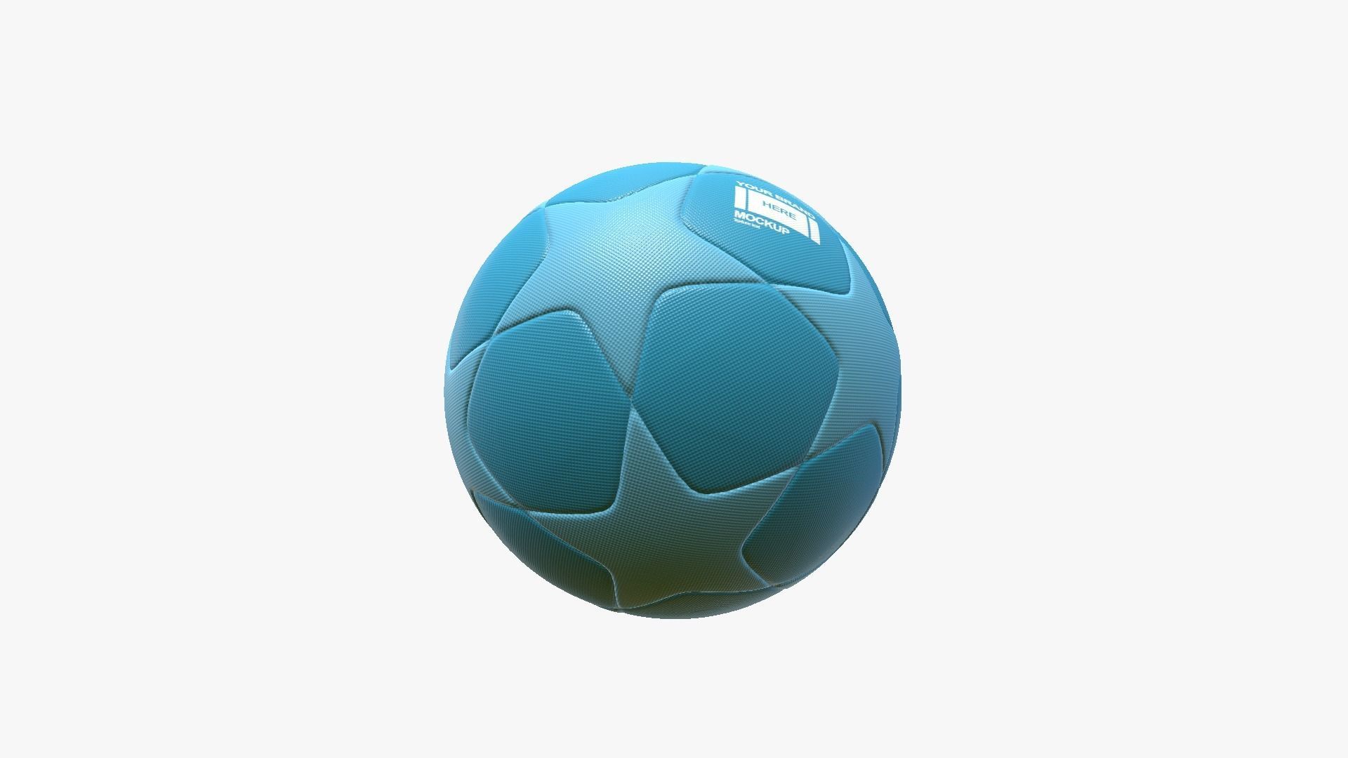 Soccer Ball 01 - Blank Mock Up Basic Template 3D model_4