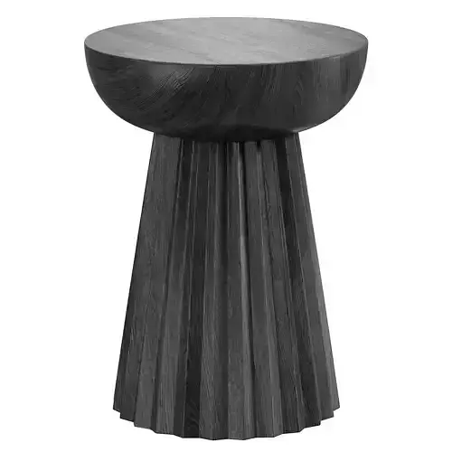 PLISSE WOOD SIDE TABLE by Vicaldesign