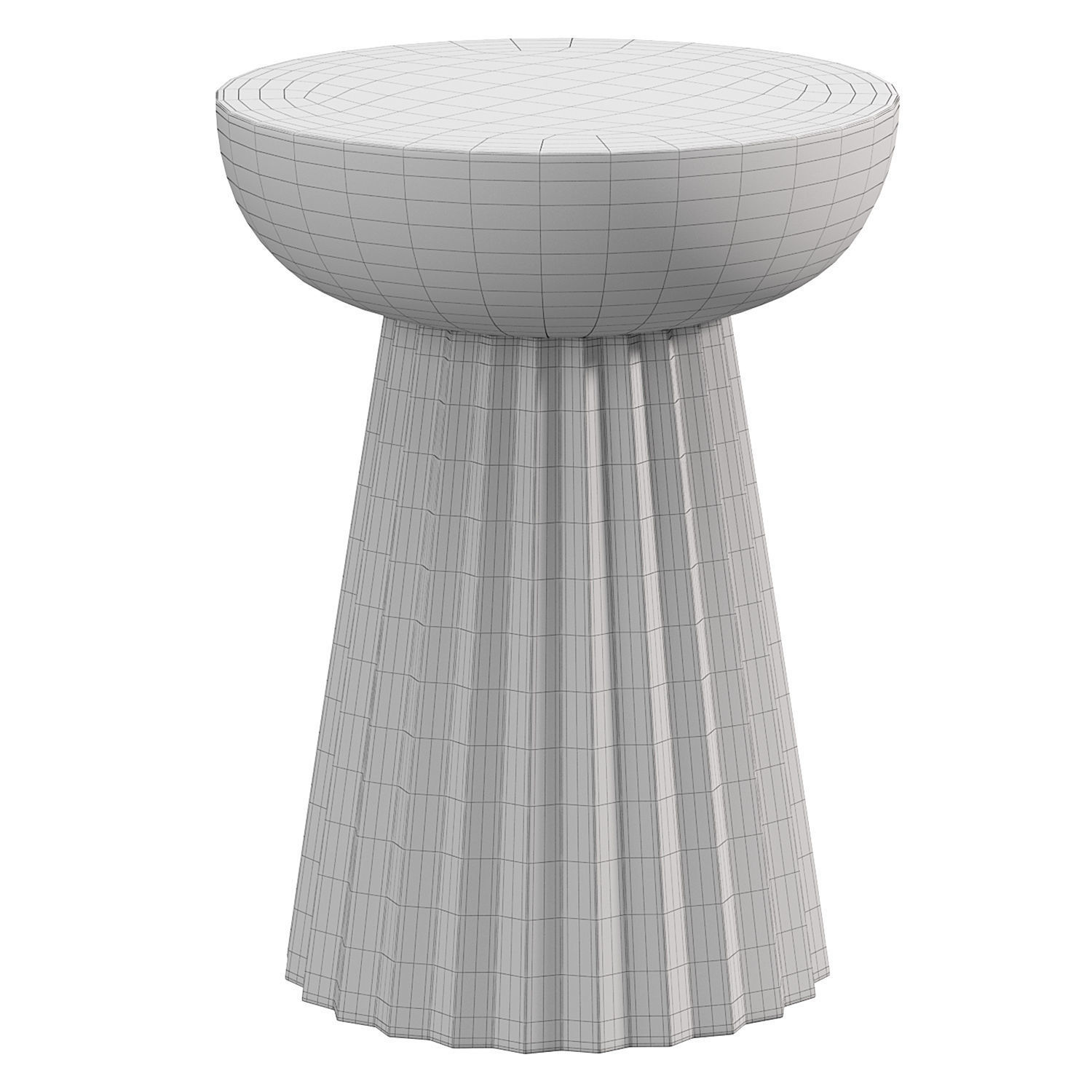 PLISSE WOOD SIDE TABLE by Vicaldesign 3D model_2