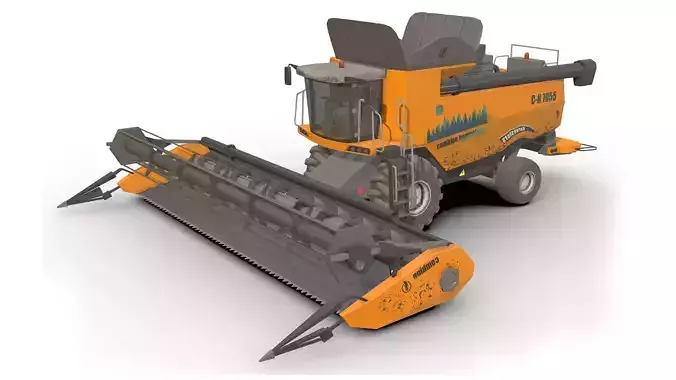 Combine truck Low-poly 3D model