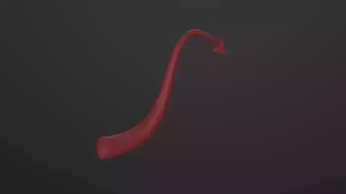 Devil Tail 3D Model Low-poly 3D model