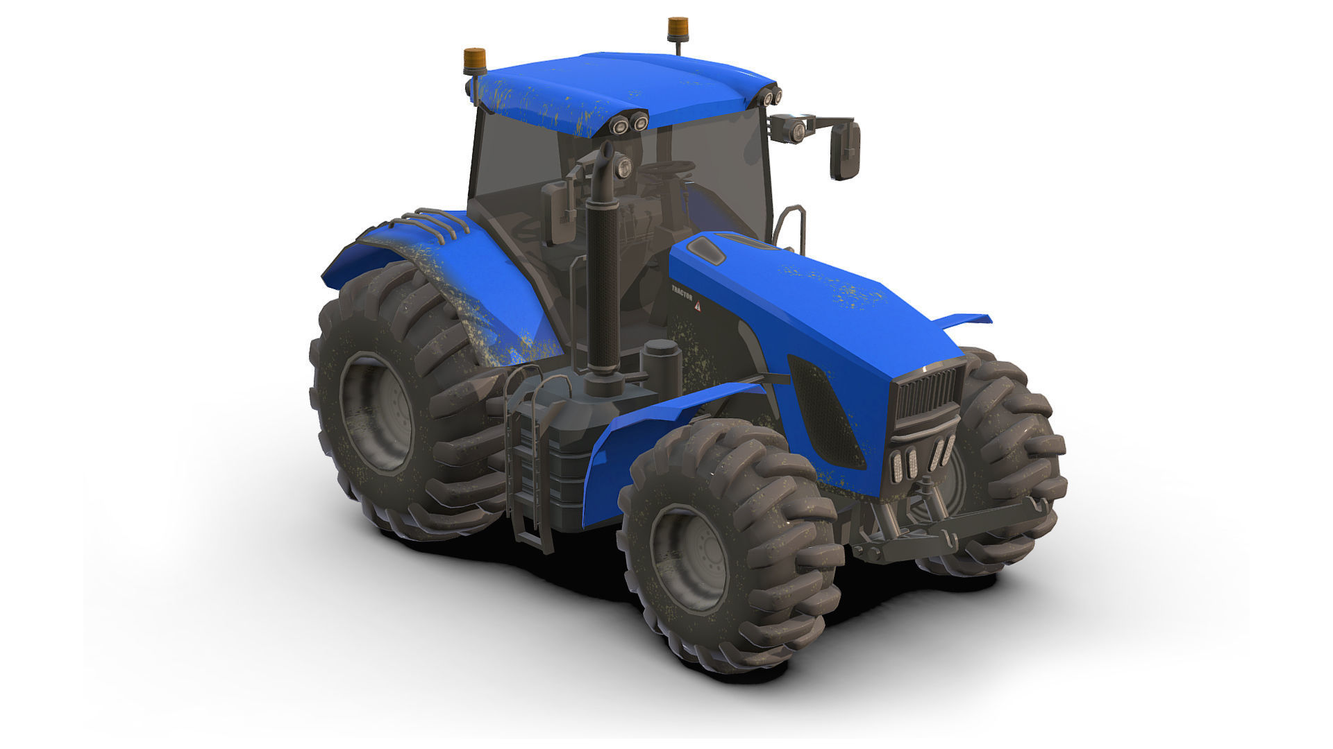 Tractor Model Low-poly 3D model_3