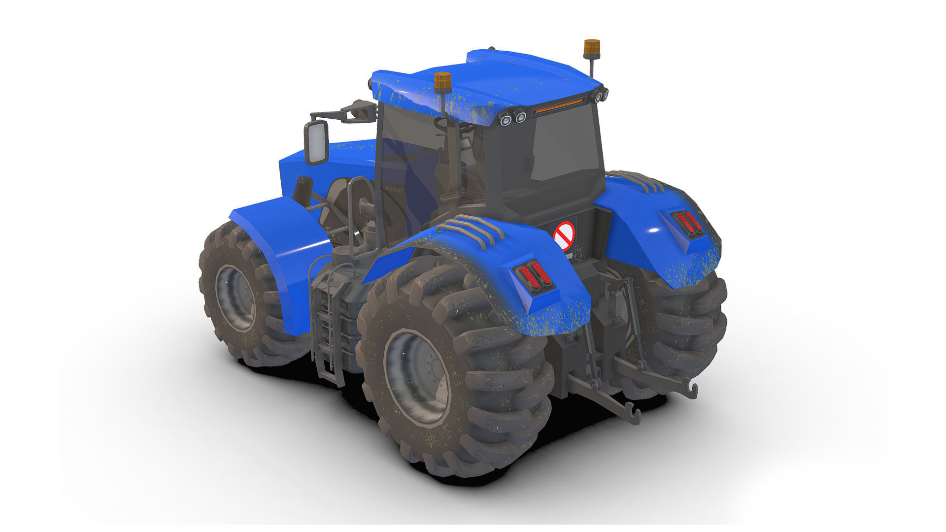 Tractor Model Low-poly 3D model_2