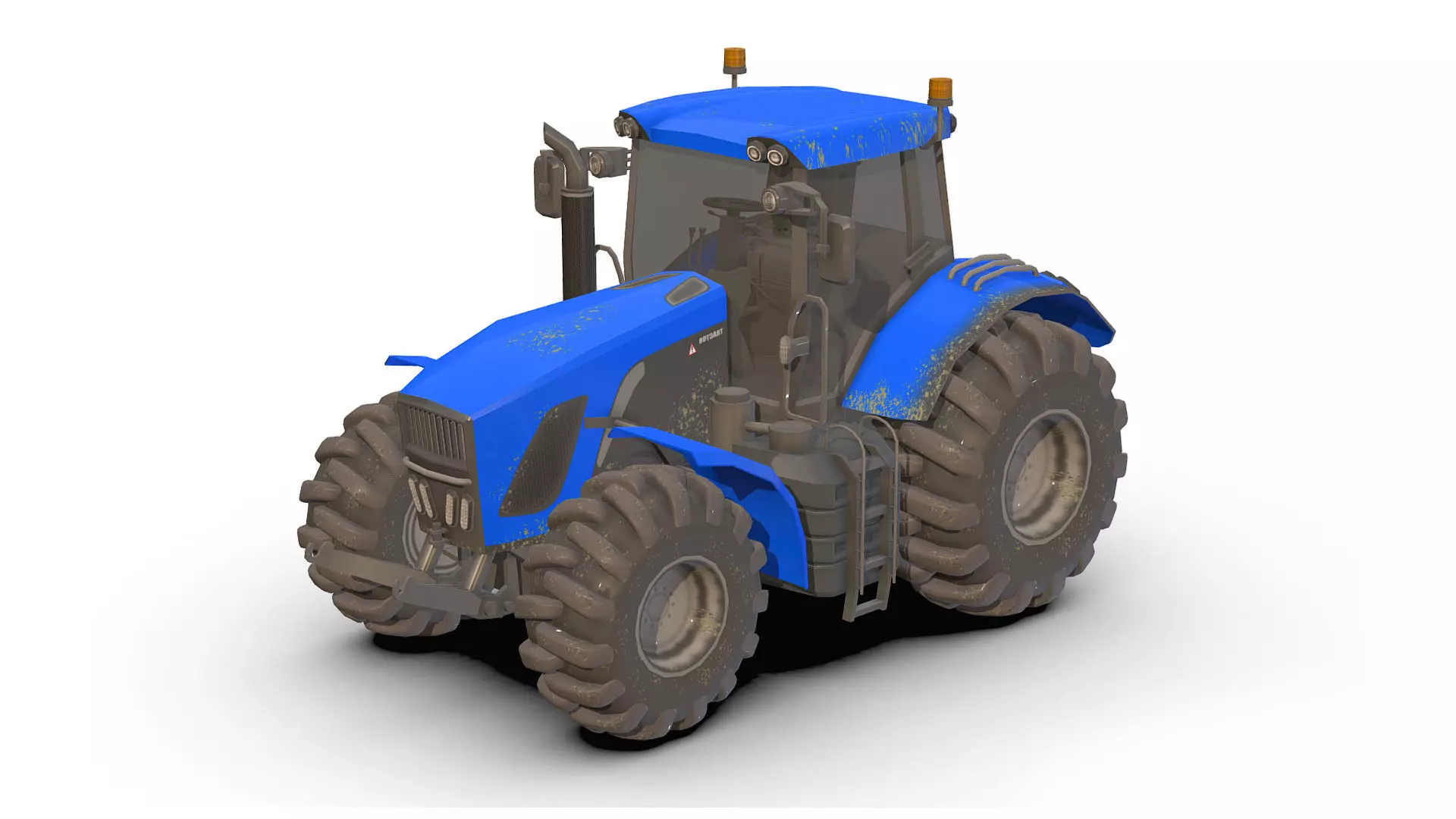 Tractor Model Low-poly 3D model_0