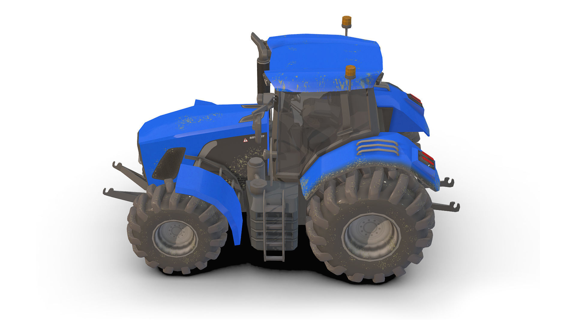 Tractor Model Low-poly 3D model_4