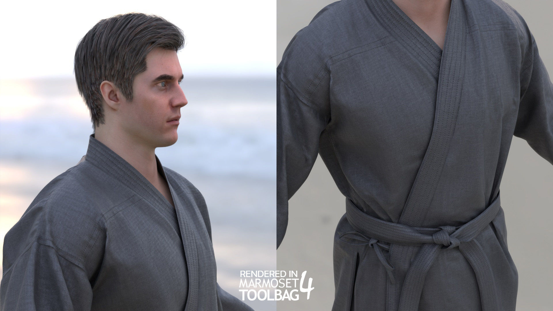 Womens and Mens Martial Uniforms - Modular - Rigged 3D Model Collection_14