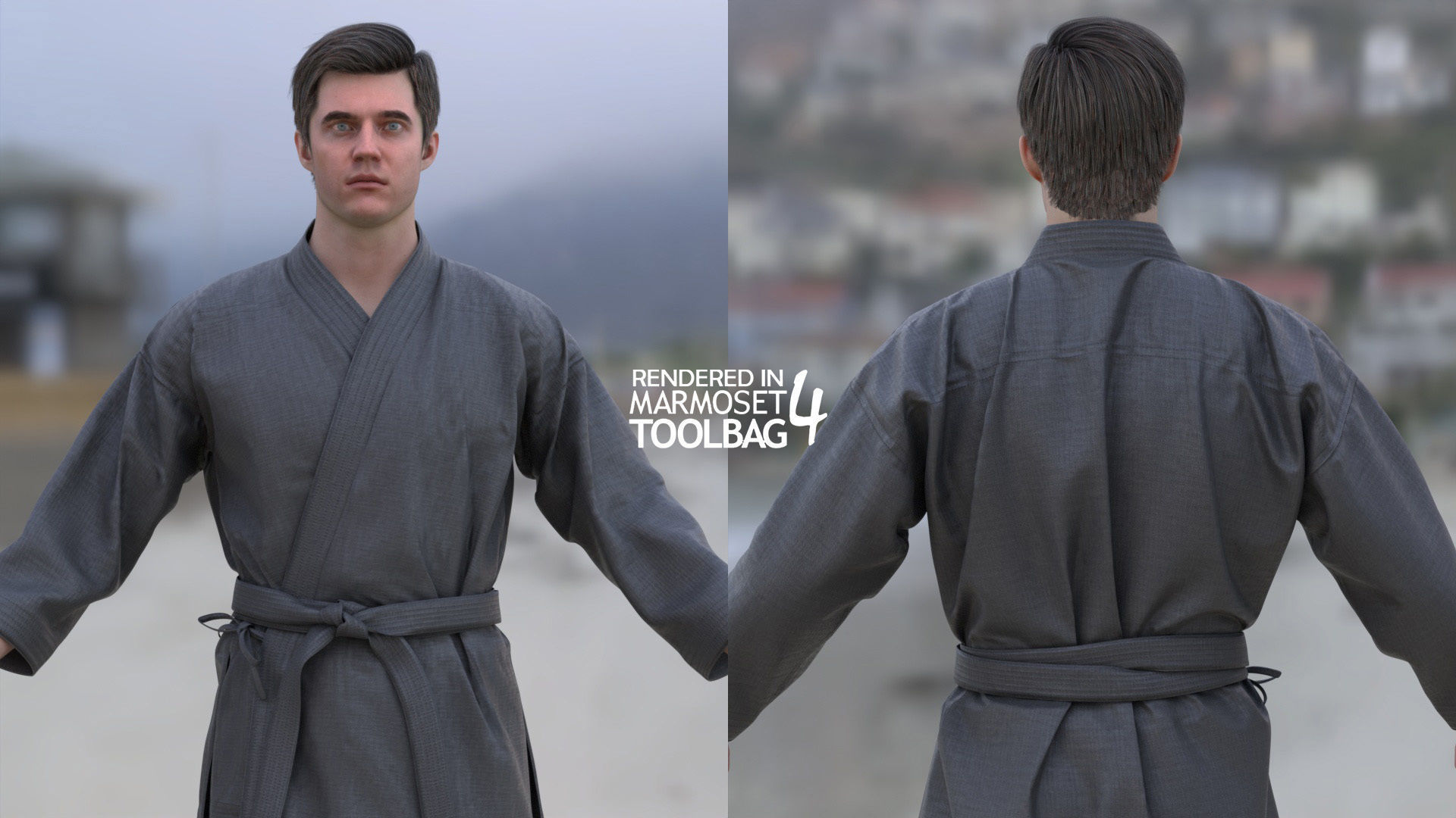 Womens and Mens Martial Uniforms - Modular - Rigged 3D Model Collection_15