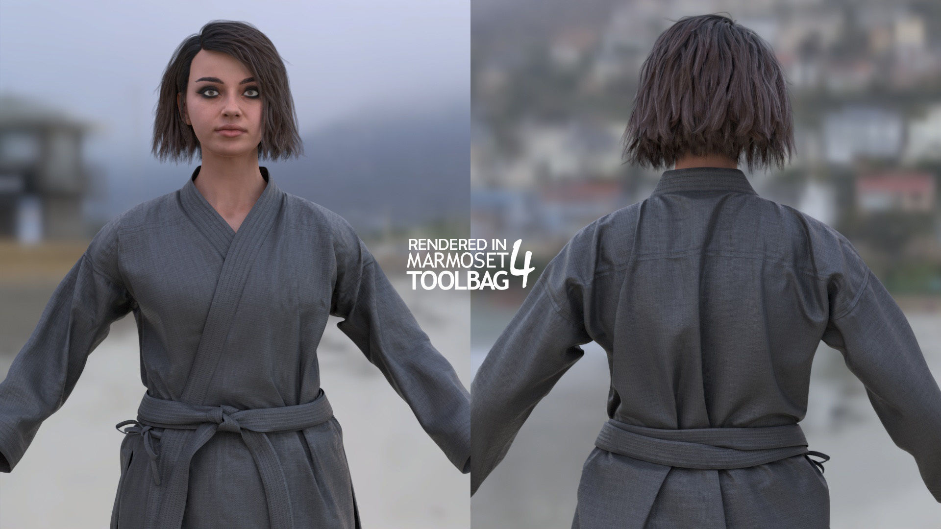 Womens and Mens Martial Uniforms - Modular - Rigged 3D Model Collection_21
