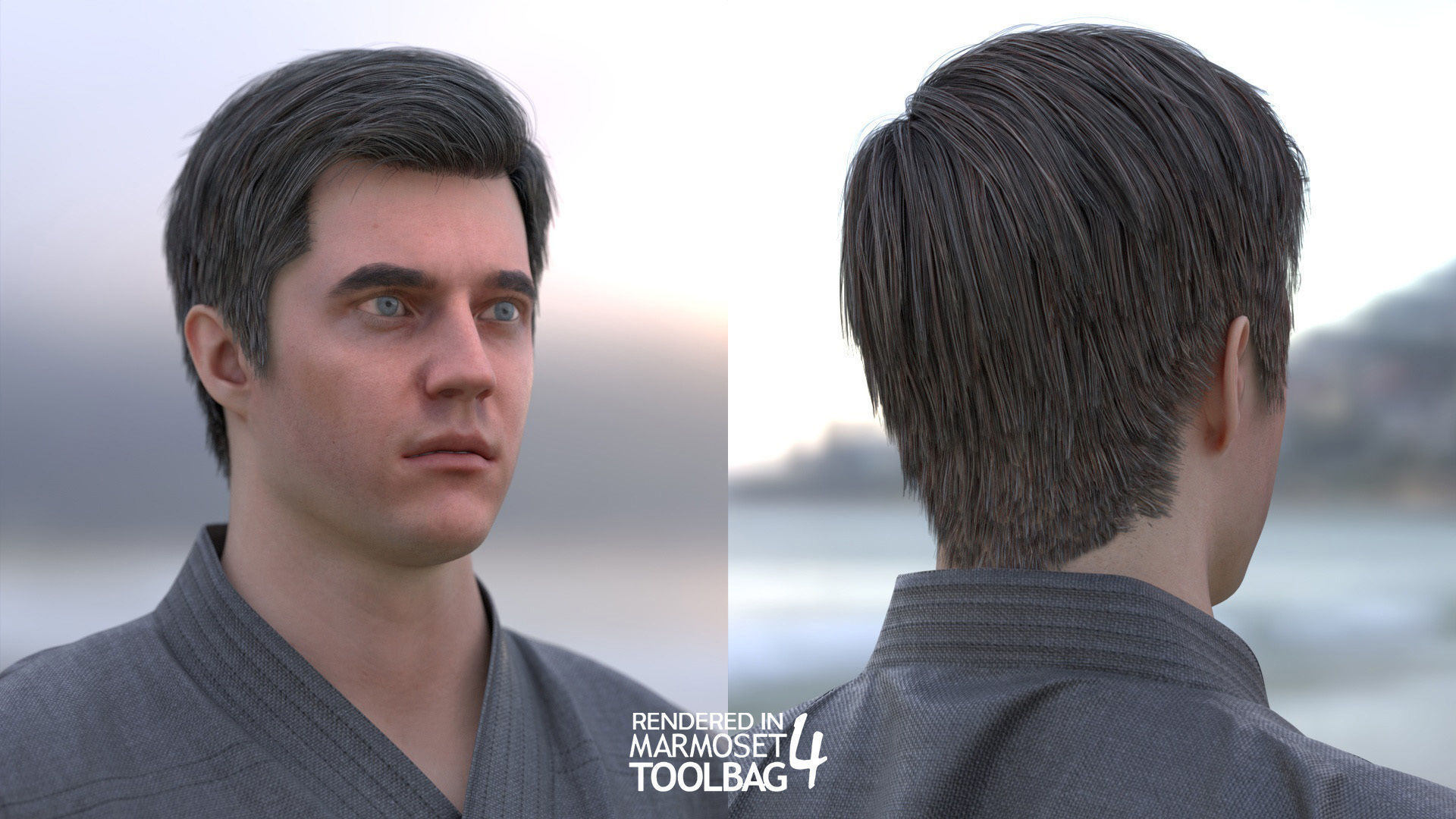 Womens and Mens Martial Uniforms - Modular - Rigged 3D Model Collection_12