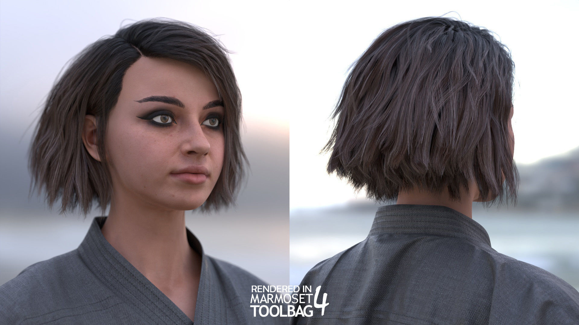 Womens and Mens Martial Uniforms - Modular - Rigged 3D Model Collection_22