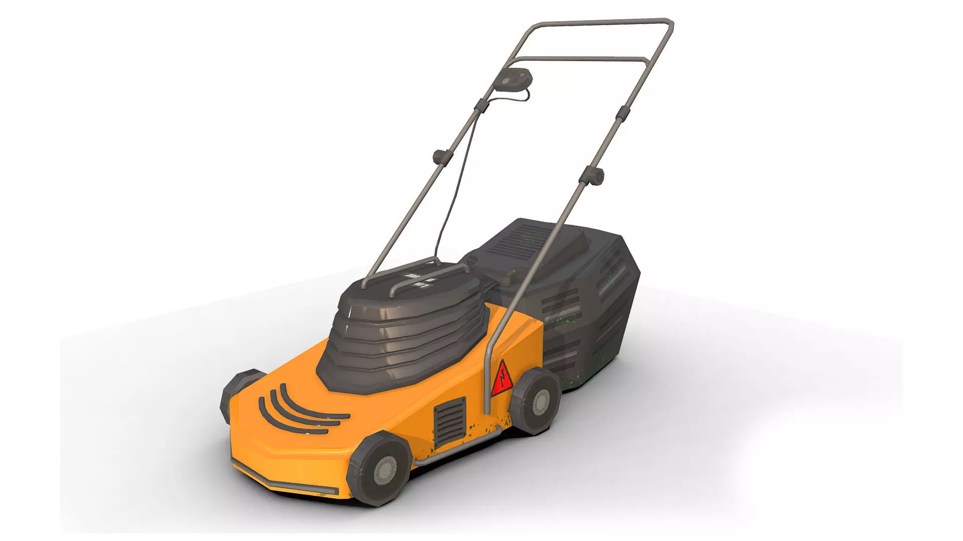 Lawn-mower Low-poly 3D model_0