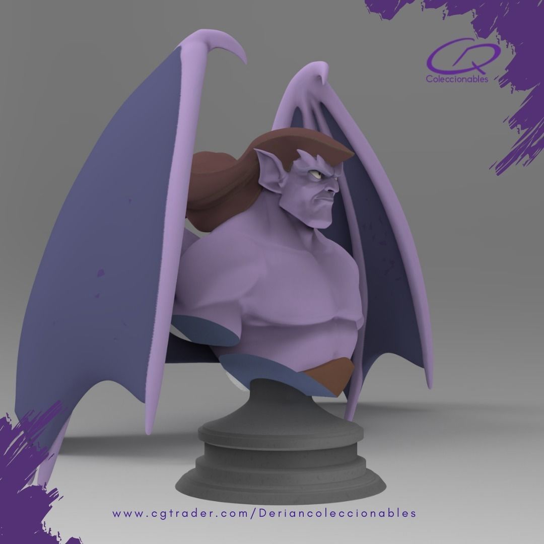 Goliath bust with wings - Bust 02 3D print model_13