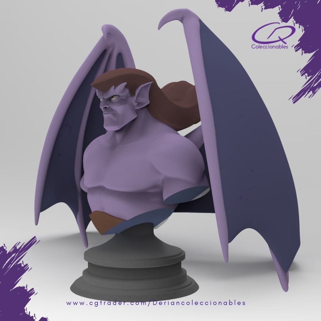 Goliath bust with wings - Bust 02 3D print model_9