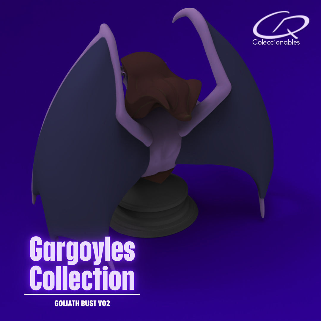 Goliath bust with wings - Bust 02 3D print model_4