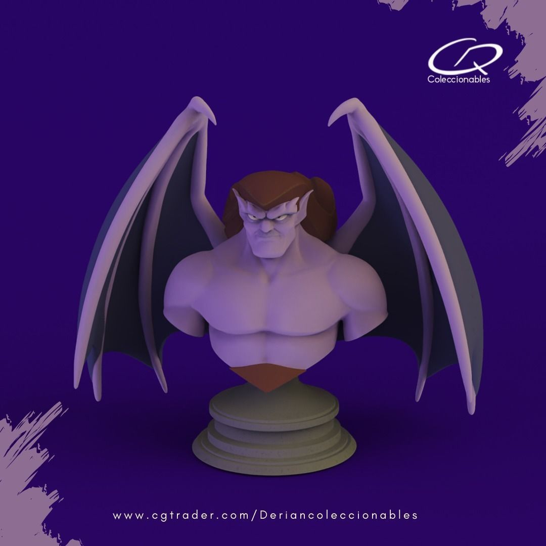 Goliath bust with wings - Bust 02 3D print model_14