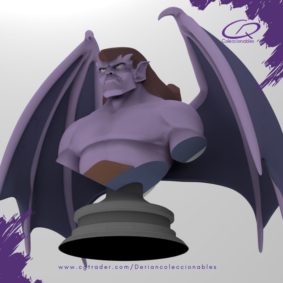 Goliath bust with wings - Bust 02 3D print model_7