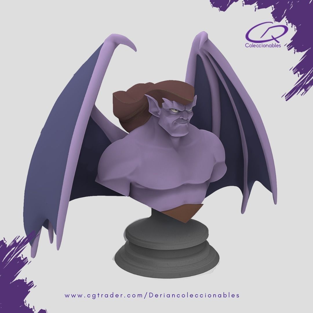 Goliath bust with wings - Bust 02 3D print model_6