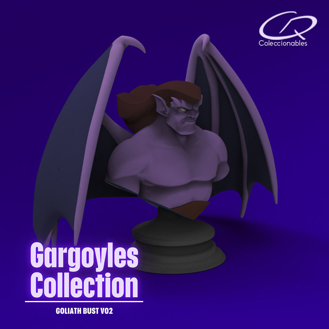 Goliath bust with wings - Bust 02 3D print model_2