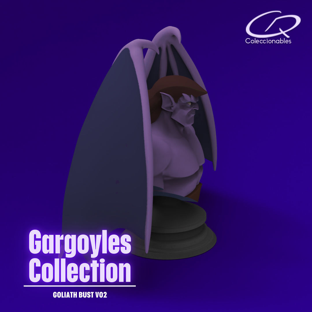 Goliath bust with wings - Bust 02 3D print model_3