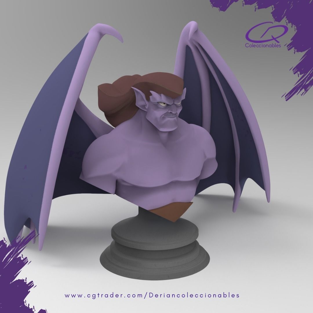 Goliath bust with wings - Bust 02 3D print model_12