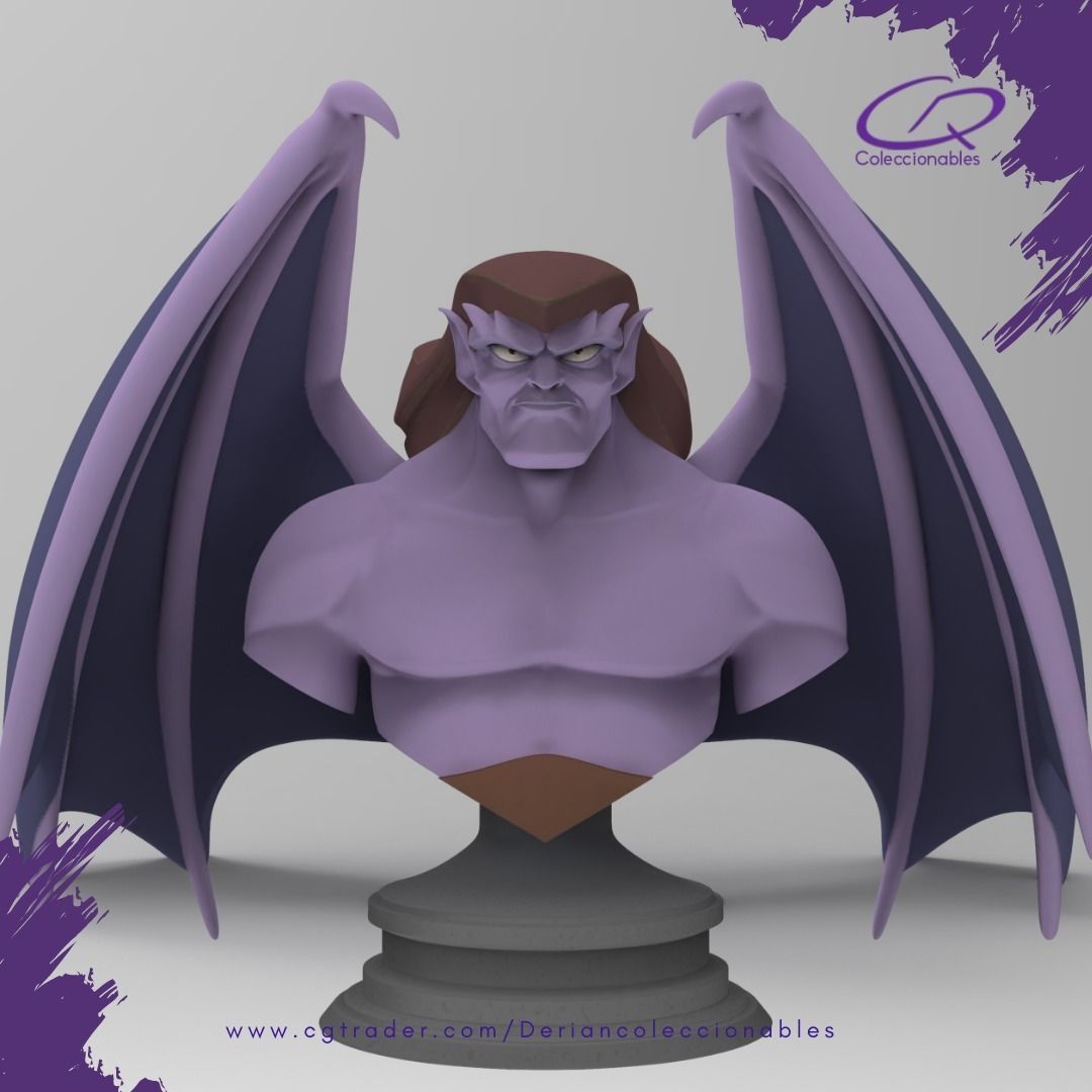 Goliath bust with wings - Bust 02 3D print model_10