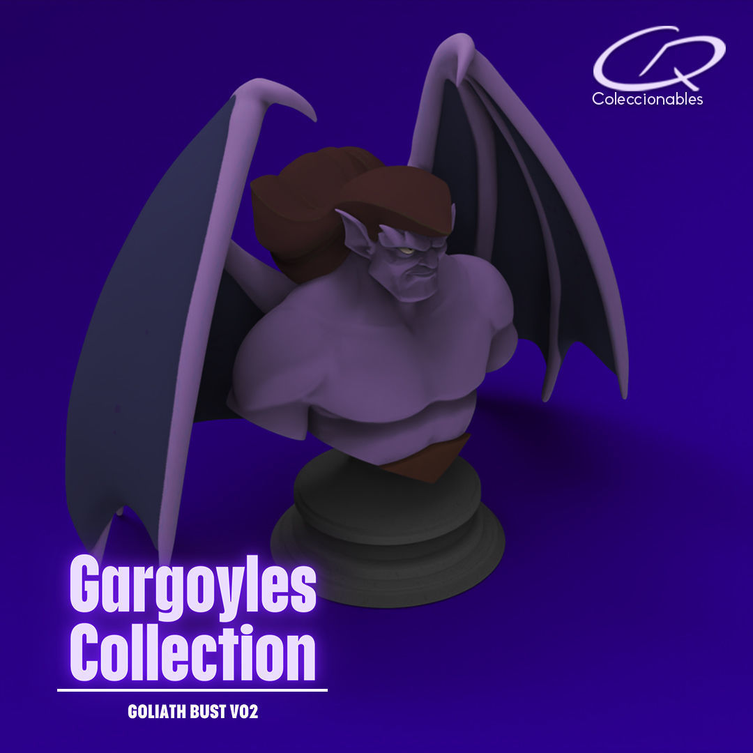 Goliath bust with wings - Bust 02 3D print model_5