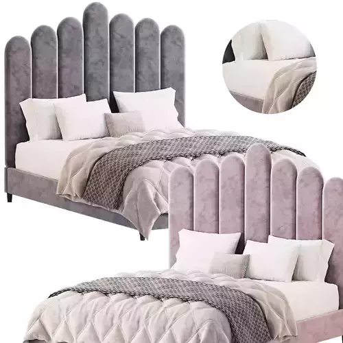 Candelabra Home Celine Velvet Bed