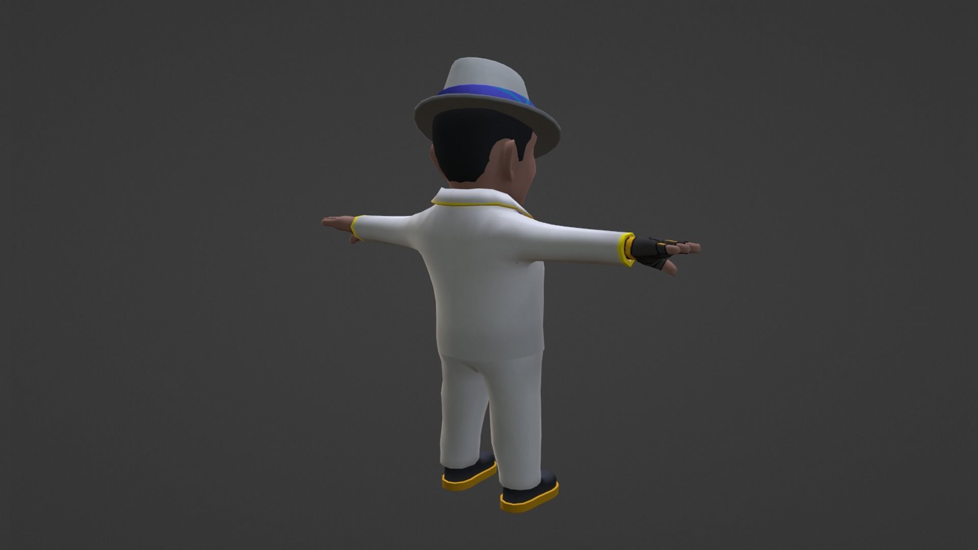 Character Gangster Molly Chibi Low-poly 3D model_4